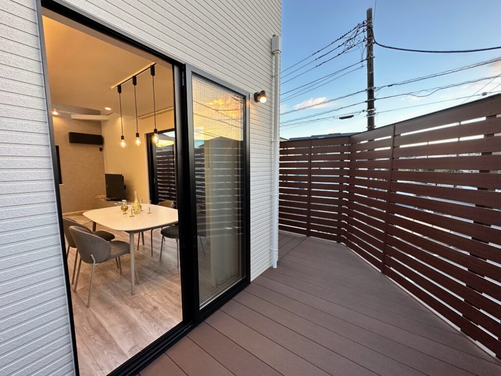 モデルハウスのバルコニーのイメージ図